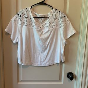 Lane Bryant White Crop Top